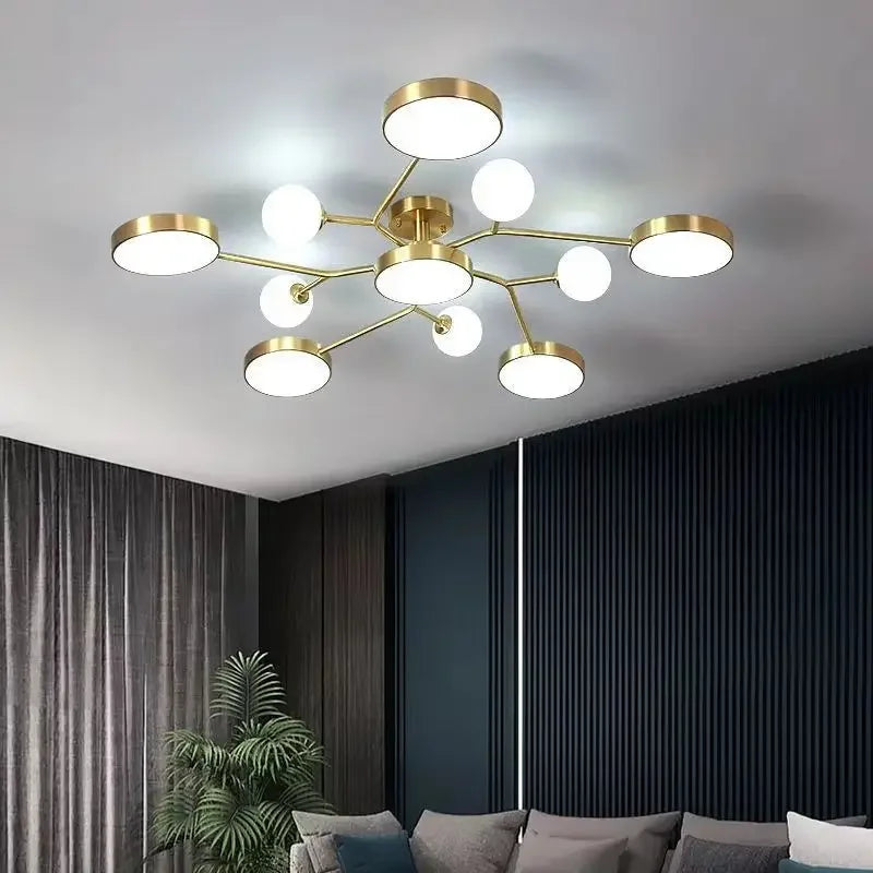 Nordic Ceiling Light Glass Ball LED Chandelier