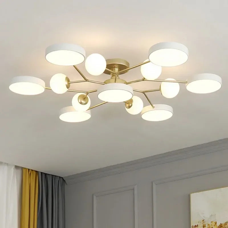 Nordic Ceiling Light Glass Ball LED Chandelier