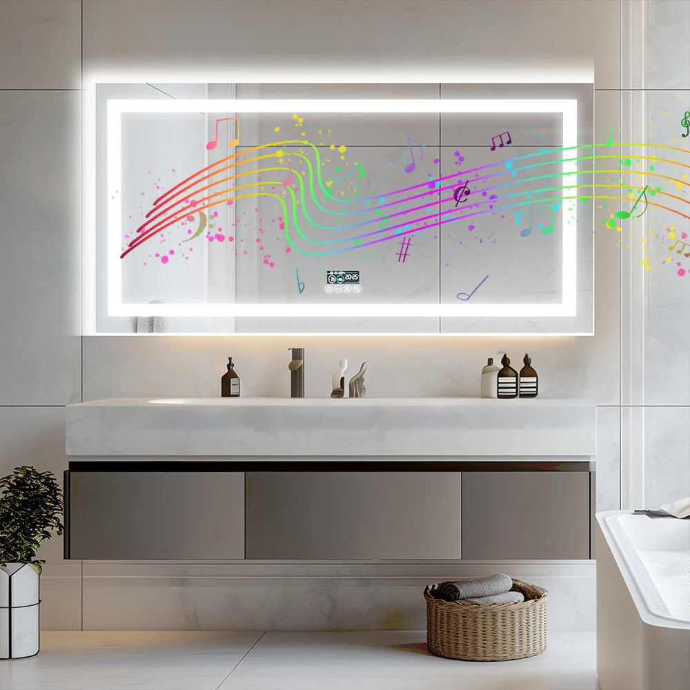 LED Bathroom Mirror with Lights Vanity Make Up Mirror Dimmable