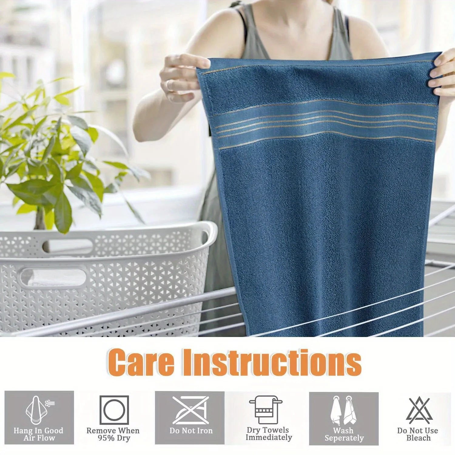 100% Pure Cotton Bath Towel, Soft and Absorbent Multi-Purpose Great Quailty