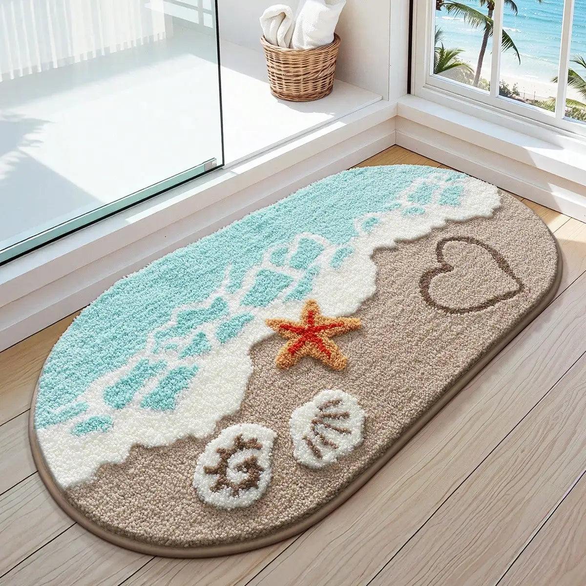 Summer Style Bathroom Rugs, Soft And Absorbent