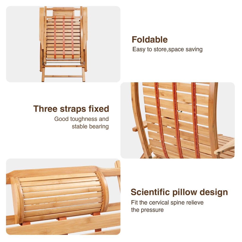 Bamboo Heavy Duty Folding Rocking Chair