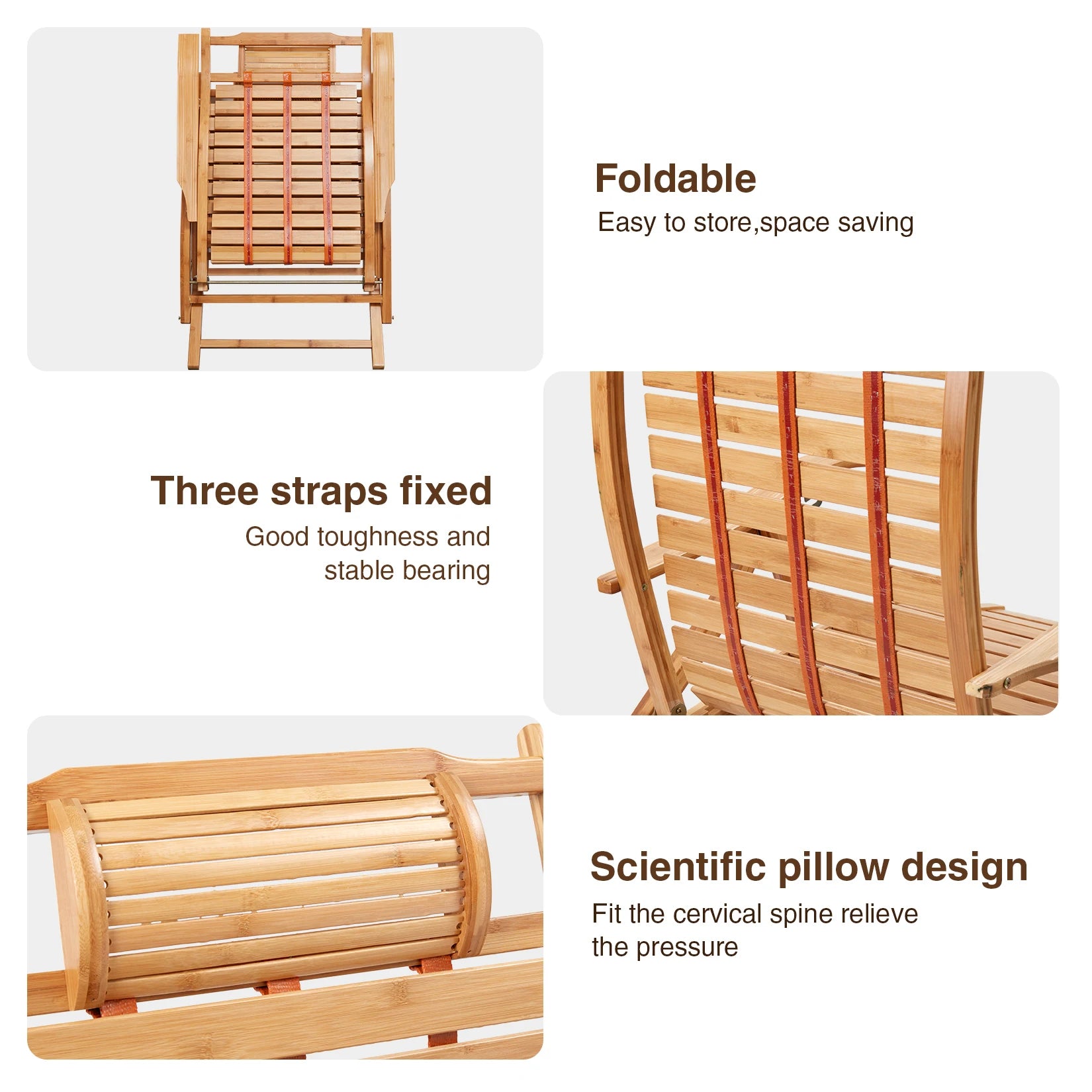 Bamboo Heavy Duty Folding Rocking Chair