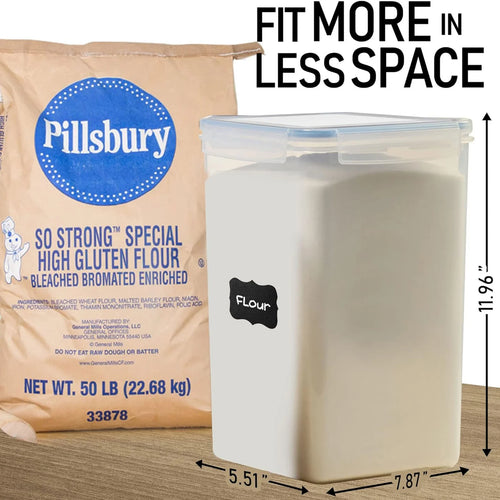 2Pcs Large Airtight Food Storage Containers  Pantry Organization