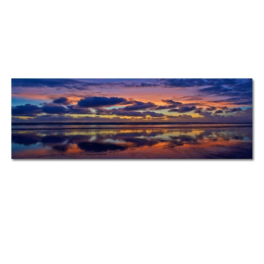 Modern Natural Beach Landscape Wall Art Poster Prints Sea Sunset
