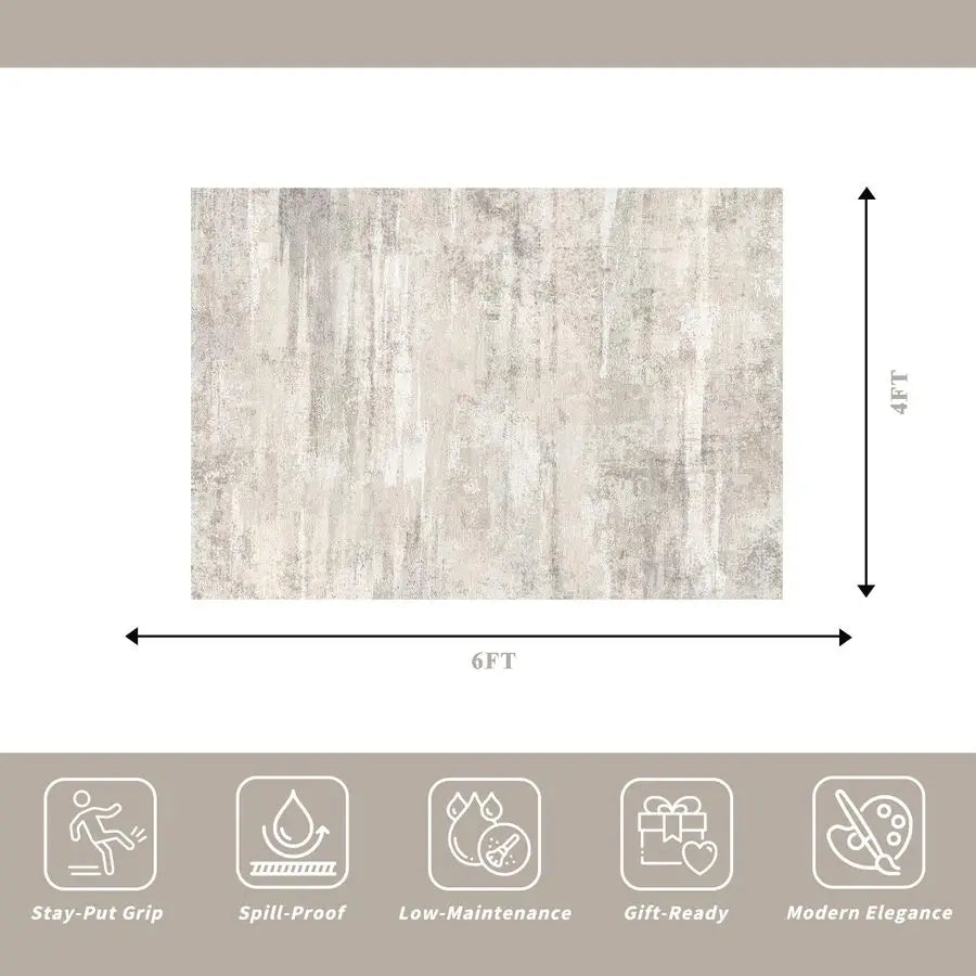 Rugs 4x6 for Living Room Washable