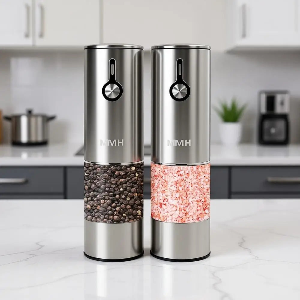 Electric Salt and Pepper Grinder Set of 2, Rechargeable