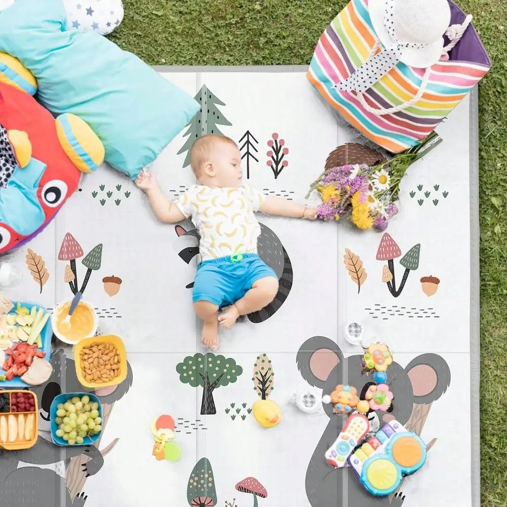 Play Mat 79 X 71 , Reversible Foldable Foam Floor Playmat For Kids