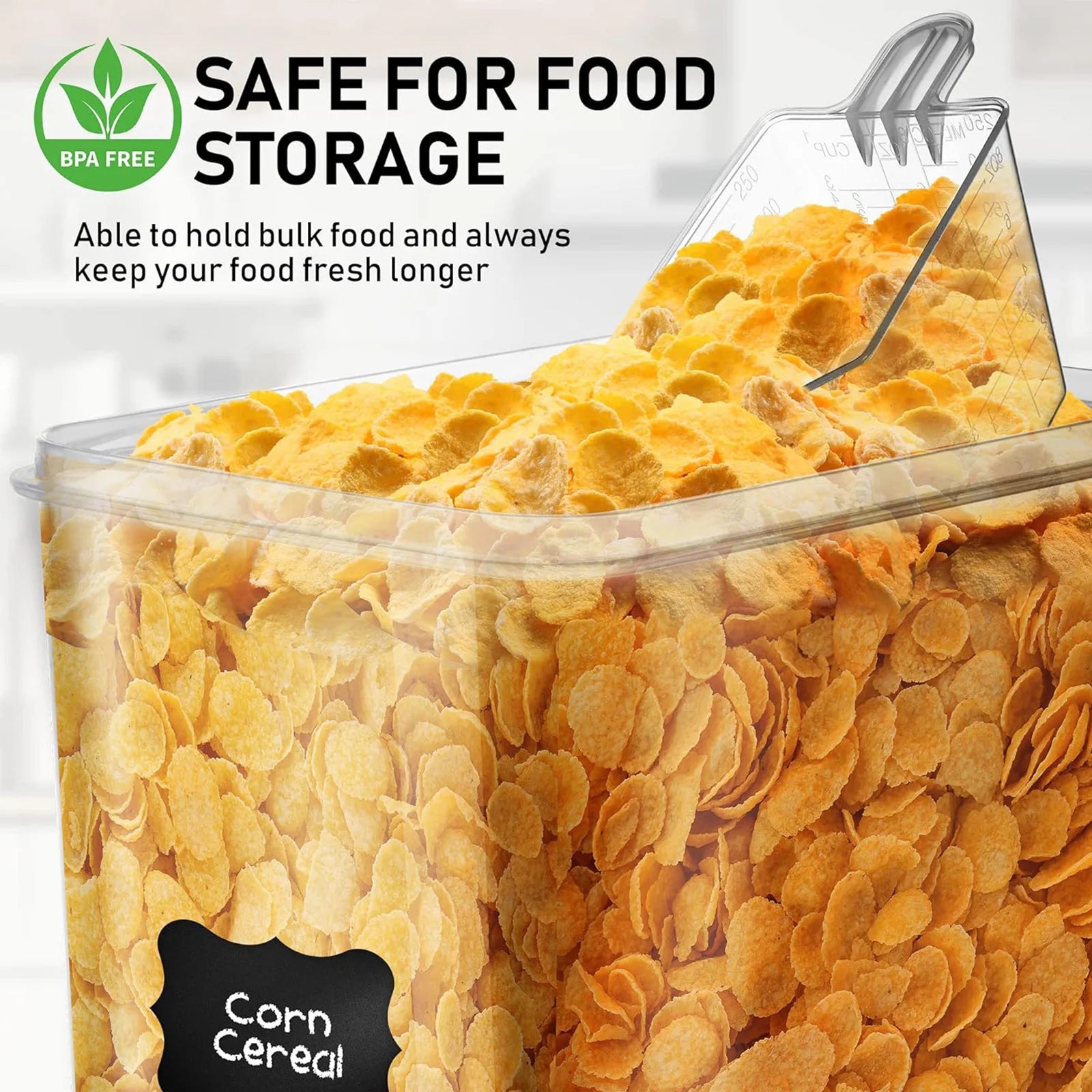2Pcs Large Airtight Food Storage Containers  Pantry Organization