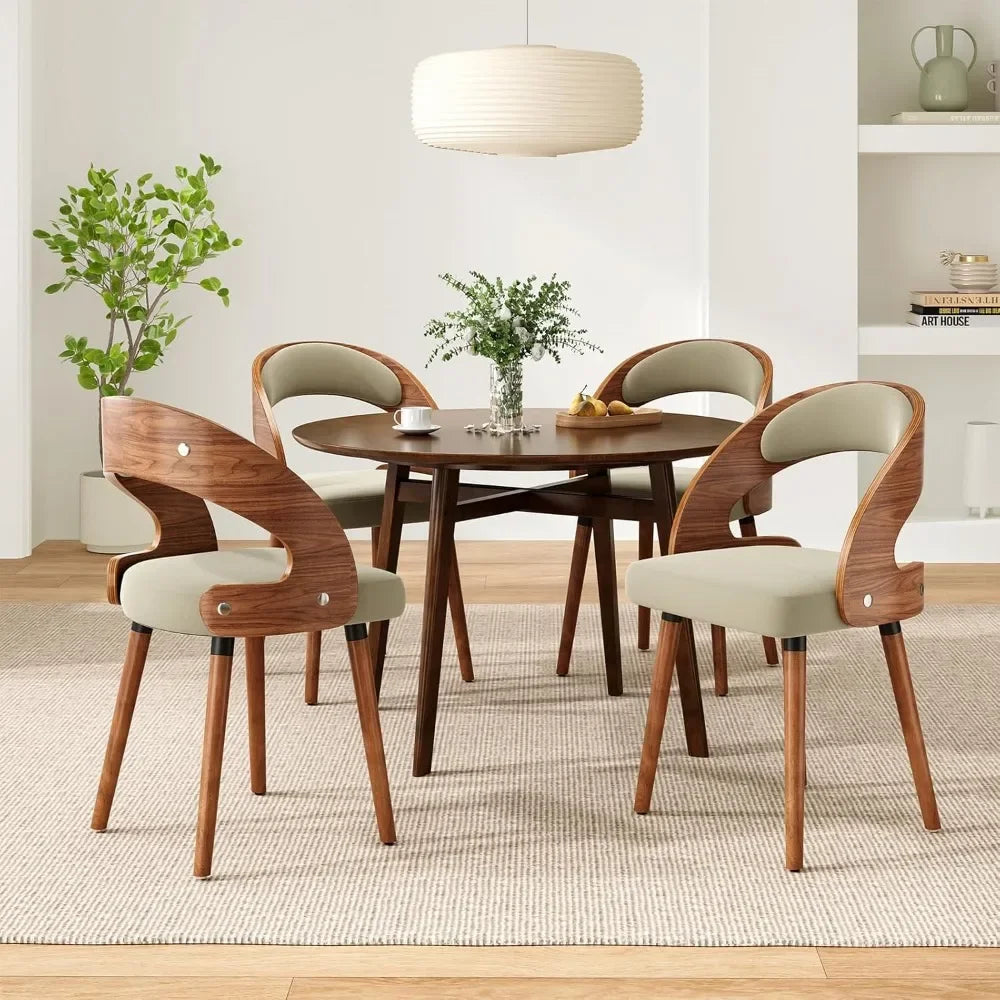 Modern Wood Dining Chairs Set of 4 Upholstered See Colors