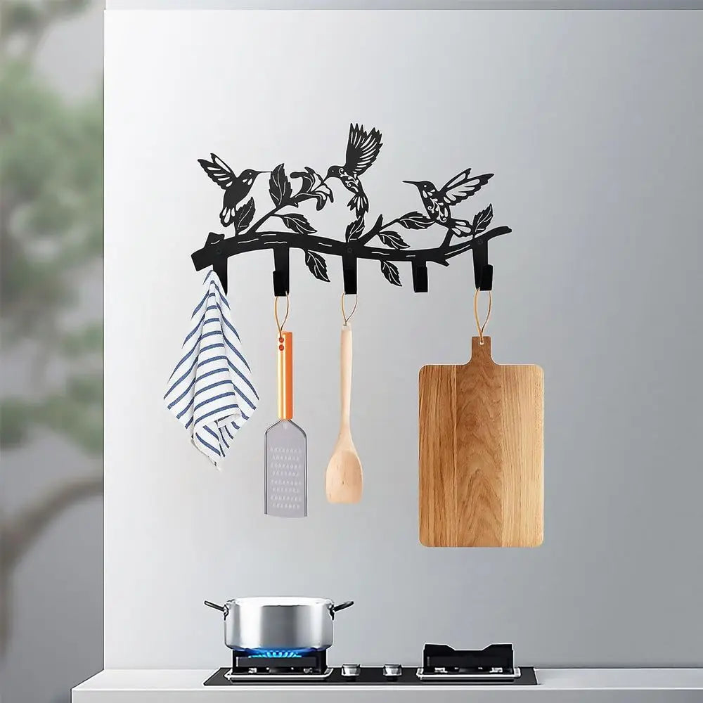 Great Gift Hummingbird Hanger and Key Holder - Black and so useful.
