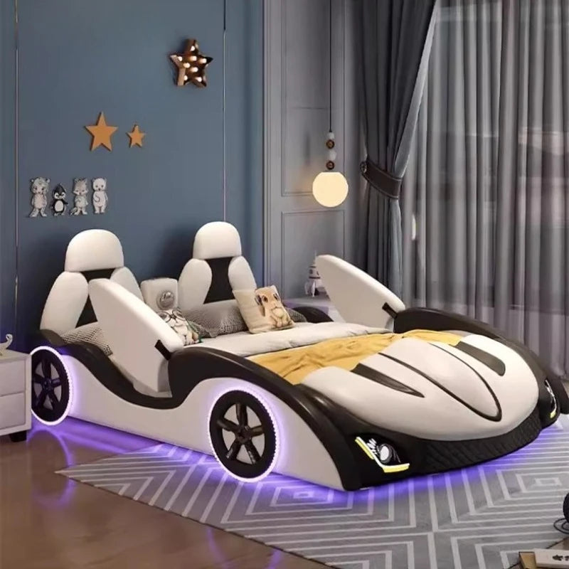 WOW!!! With Lights and Sound System Kids Sports CAR bed bedroom furniture color options available