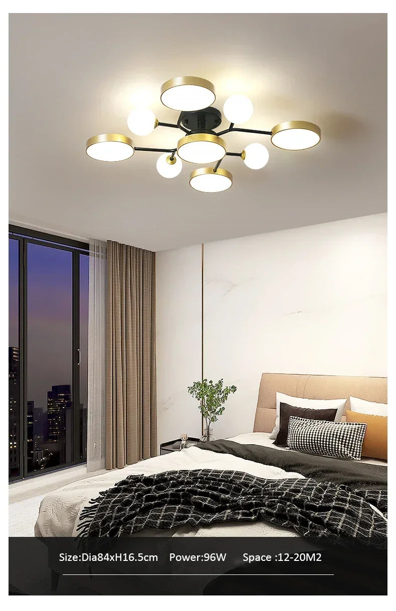 Nordic Ceiling Light Glass Ball LED Chandelier