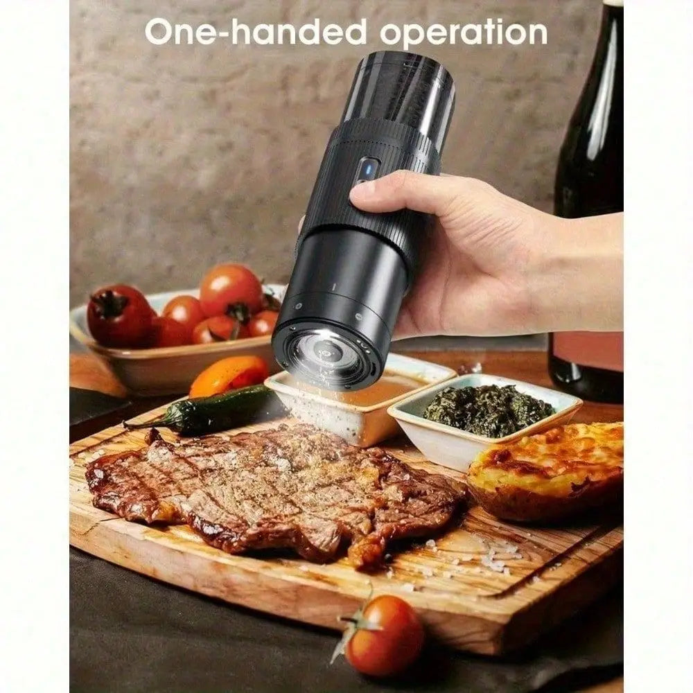 One handed Electric Salt And Pepper Grinder Set Large Capacity
