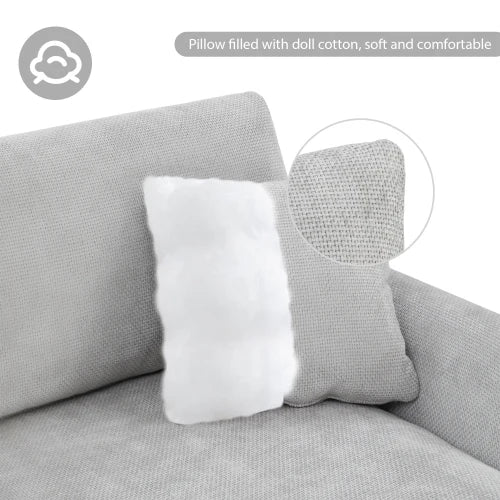 Luxury Modern 119x55" Oversized Sectional Sofa, L-shaped 