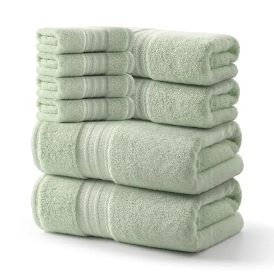 Towel Set of 8-100% Cotton Luxury Bath Towels Set