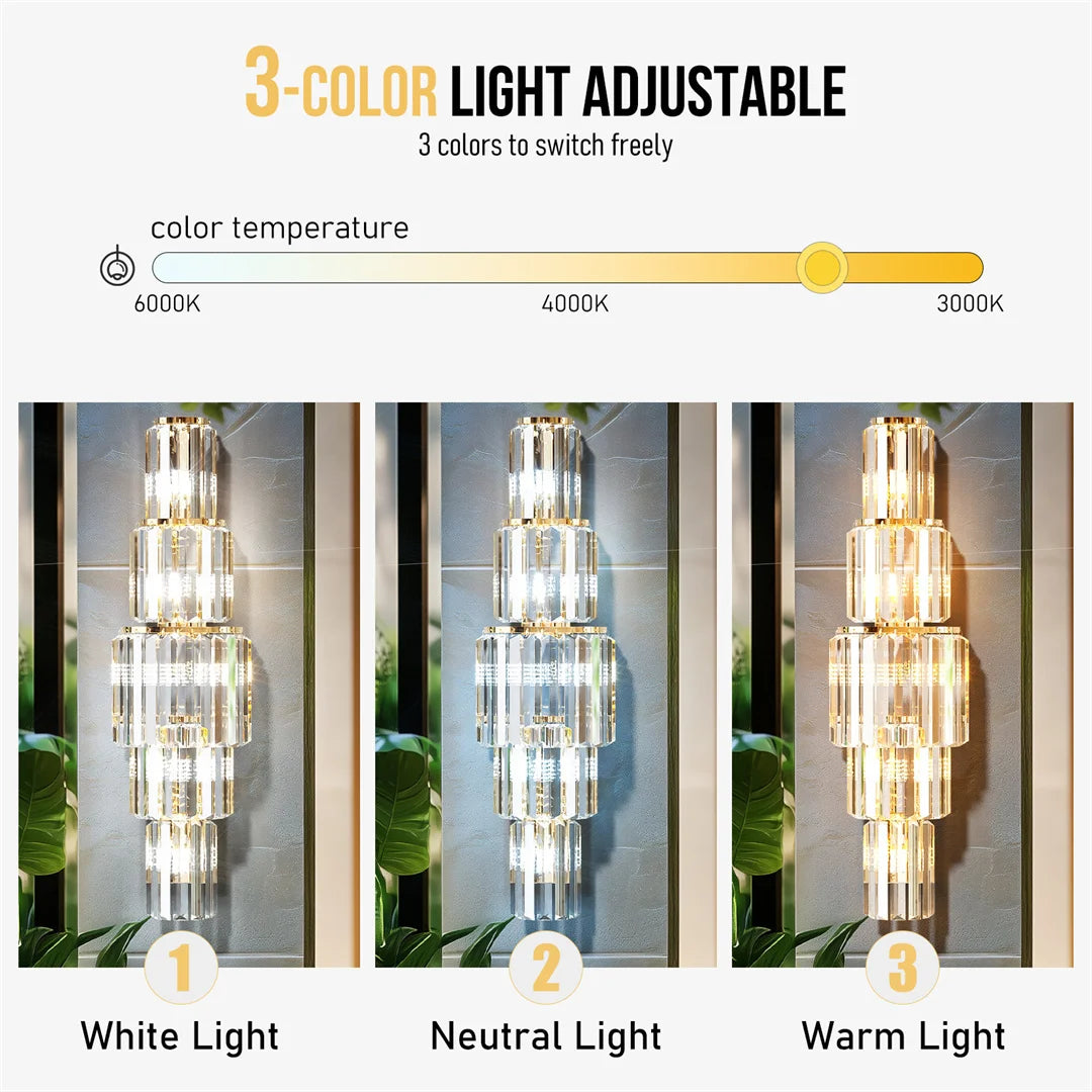 Luxurious Crystals Sconces for Wall