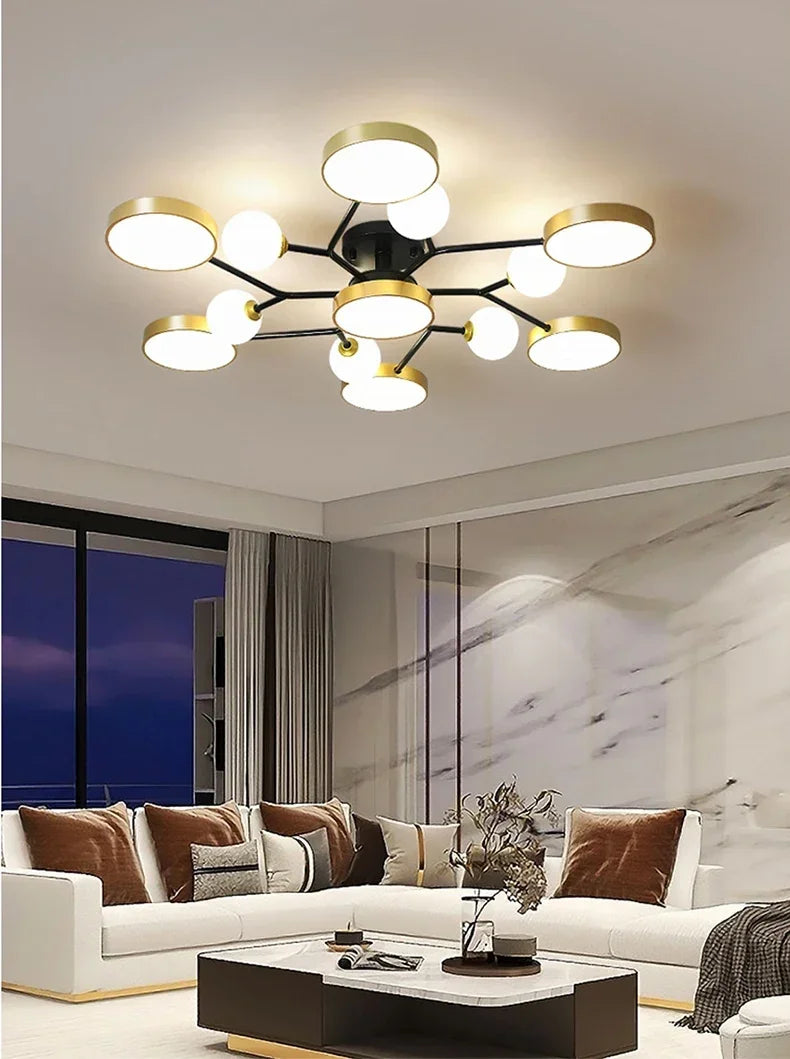 Nordic Ceiling Light Glass Ball LED Chandelier