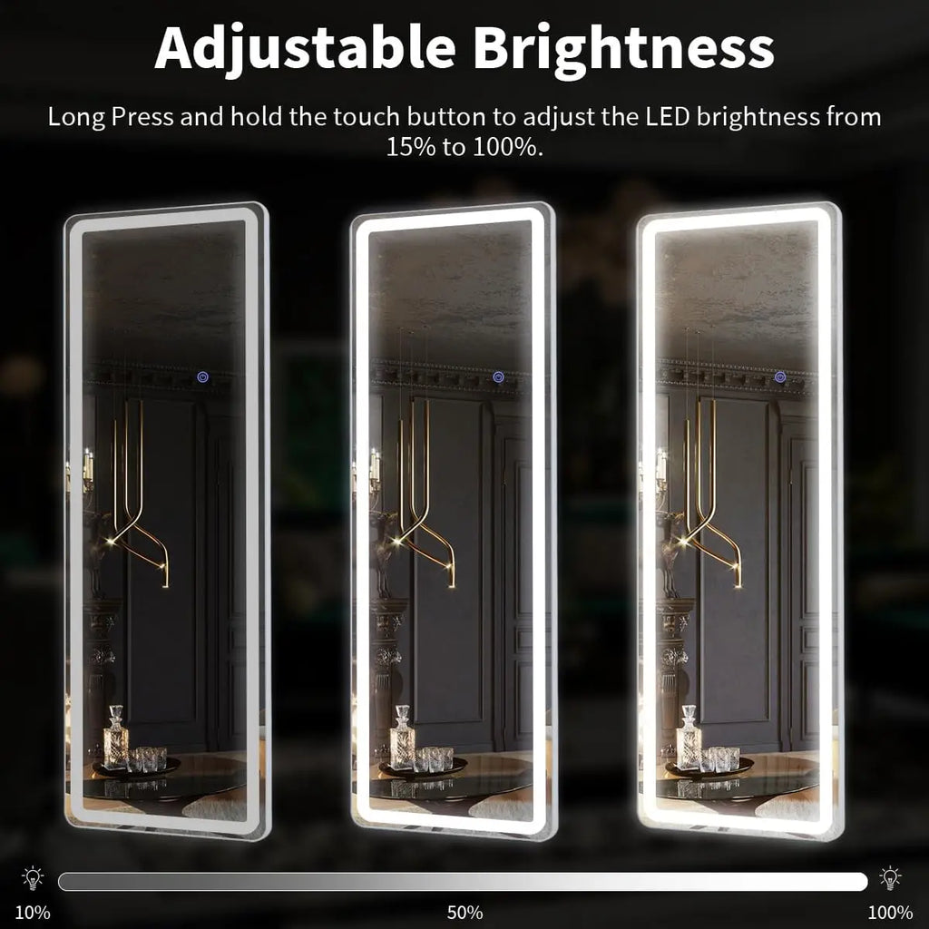 63"x20" Full Length Mirror with Lights,LED Mirror