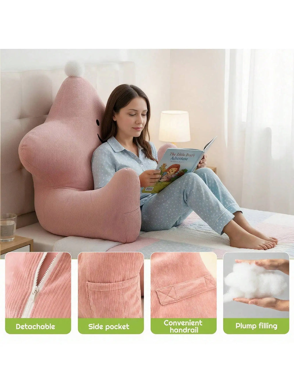 Your are a star with this Pillow for relaxing on the bed. Corduroy