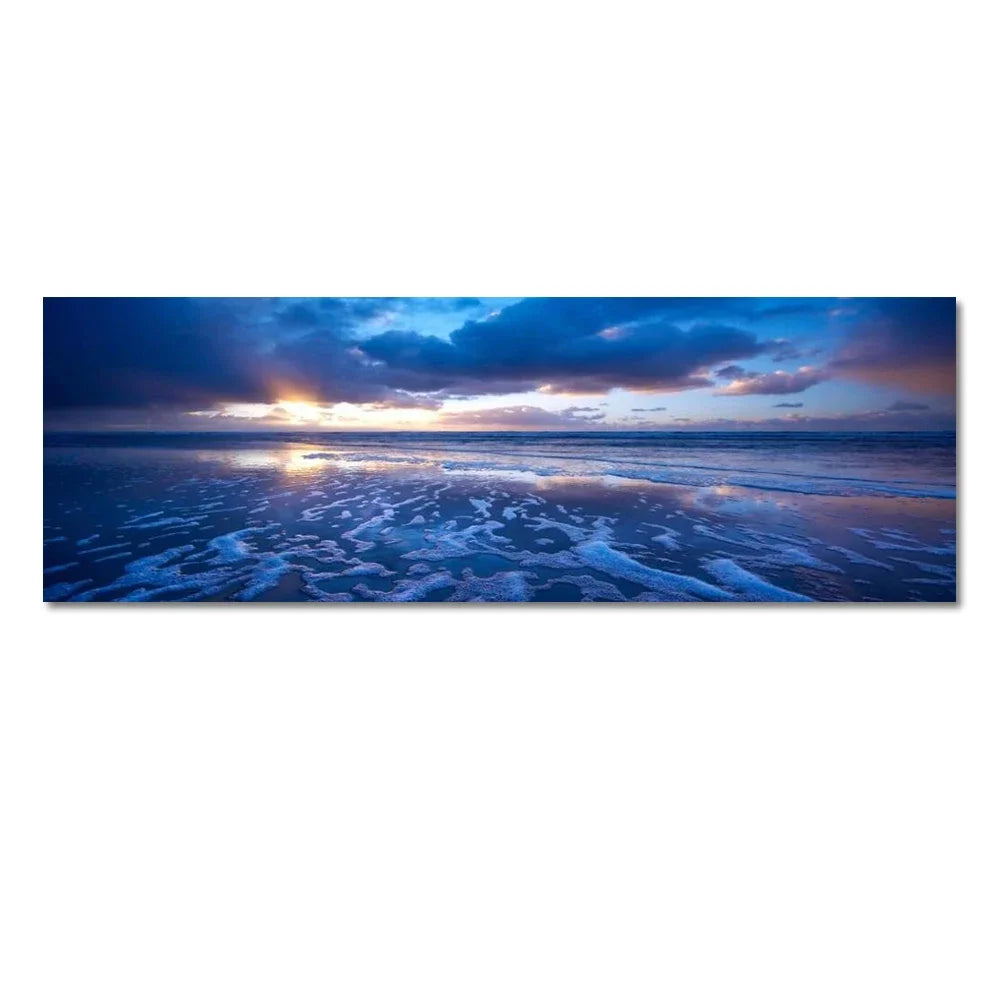 Modern Natural Beach Landscape Wall Art Poster Prints Sea Sunset
