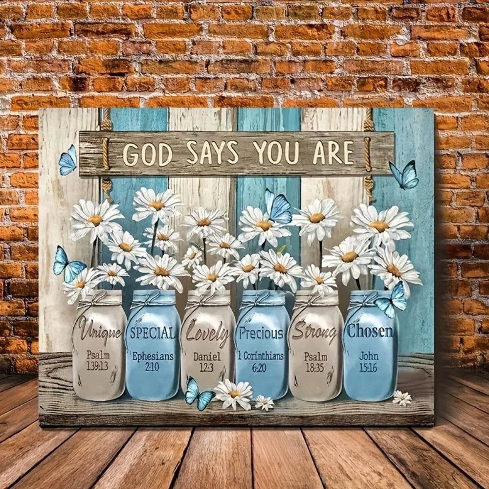 High Quantity Canvas Art with inspirational Bible verse  2 sizes available