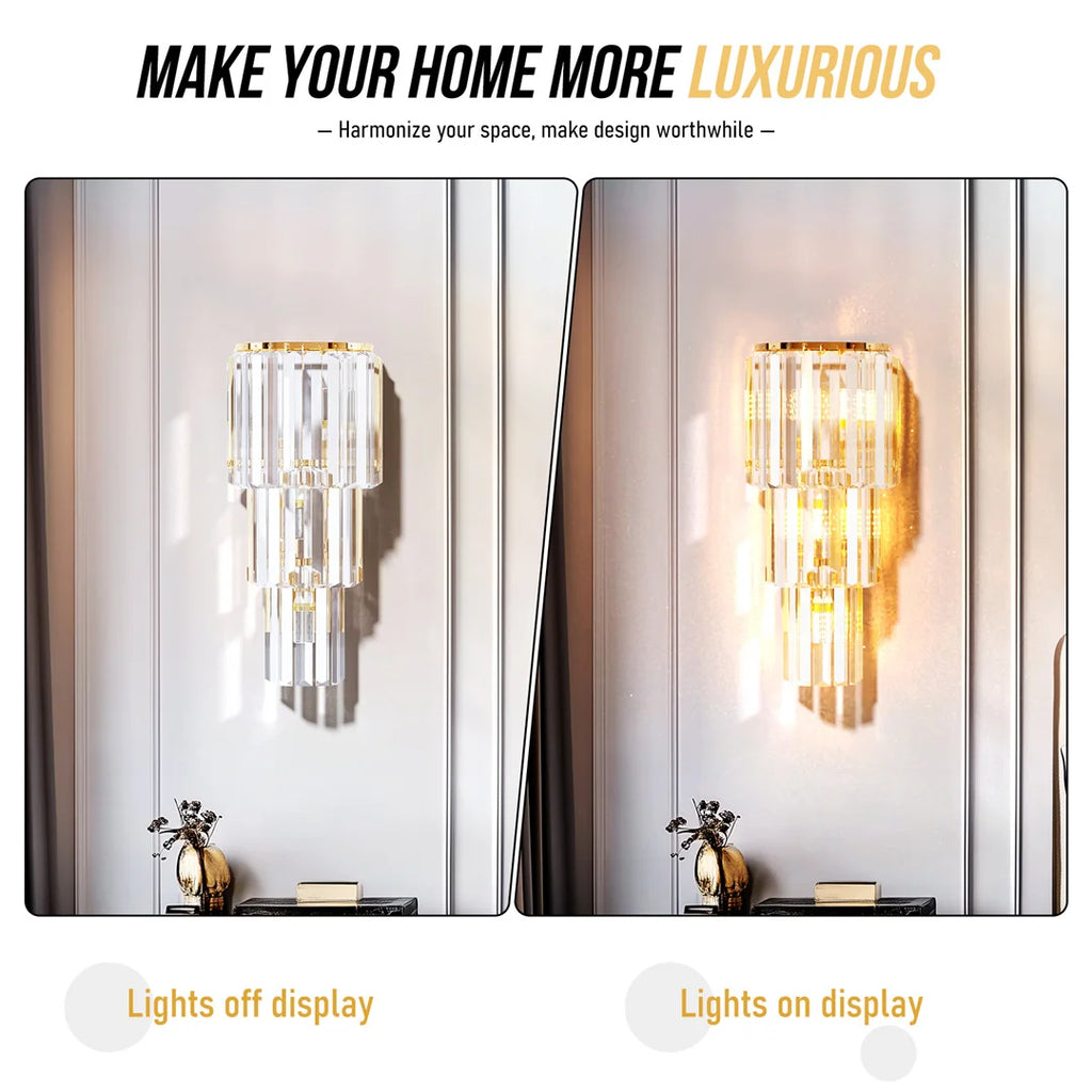 Luxurious Crystals Sconces for Wall