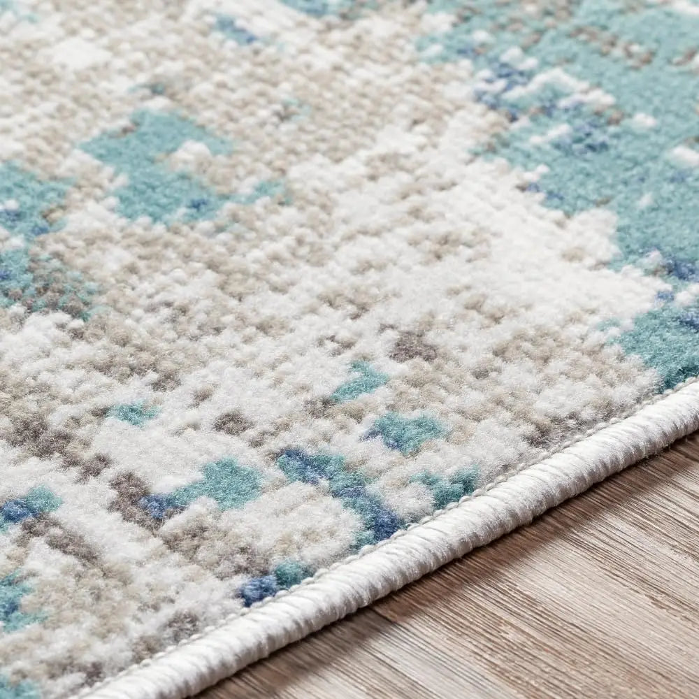 Geneva Modern Abstract Area Rug,5'3"" X 7'3"",Teal