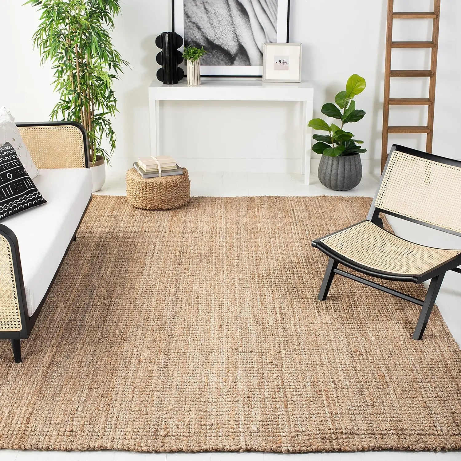 Natural Fiber Collection Area Rug - 6' x 9', Natural, Handmade