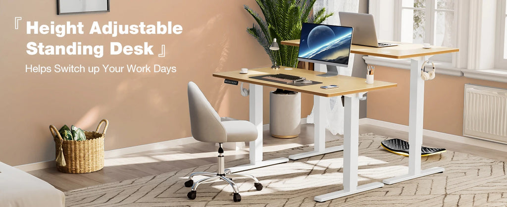 Electric Standing Desk Height Adjustable 40x24 Inch Computer Desk
