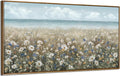 48x24 Coastal Farmhouse Daisy Beach Canvas Wall Art