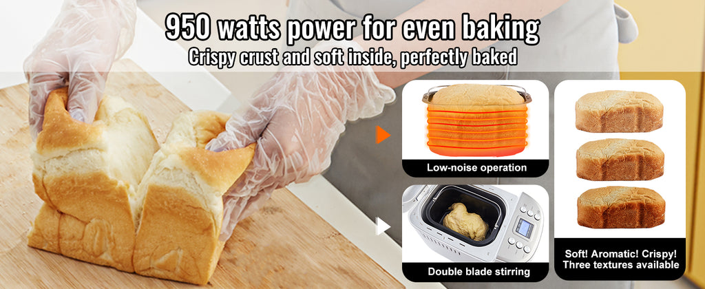 HOMEMADE BREAD!!! 2 LB Bread Maker 15-in-1 Dough Machine Nonstick