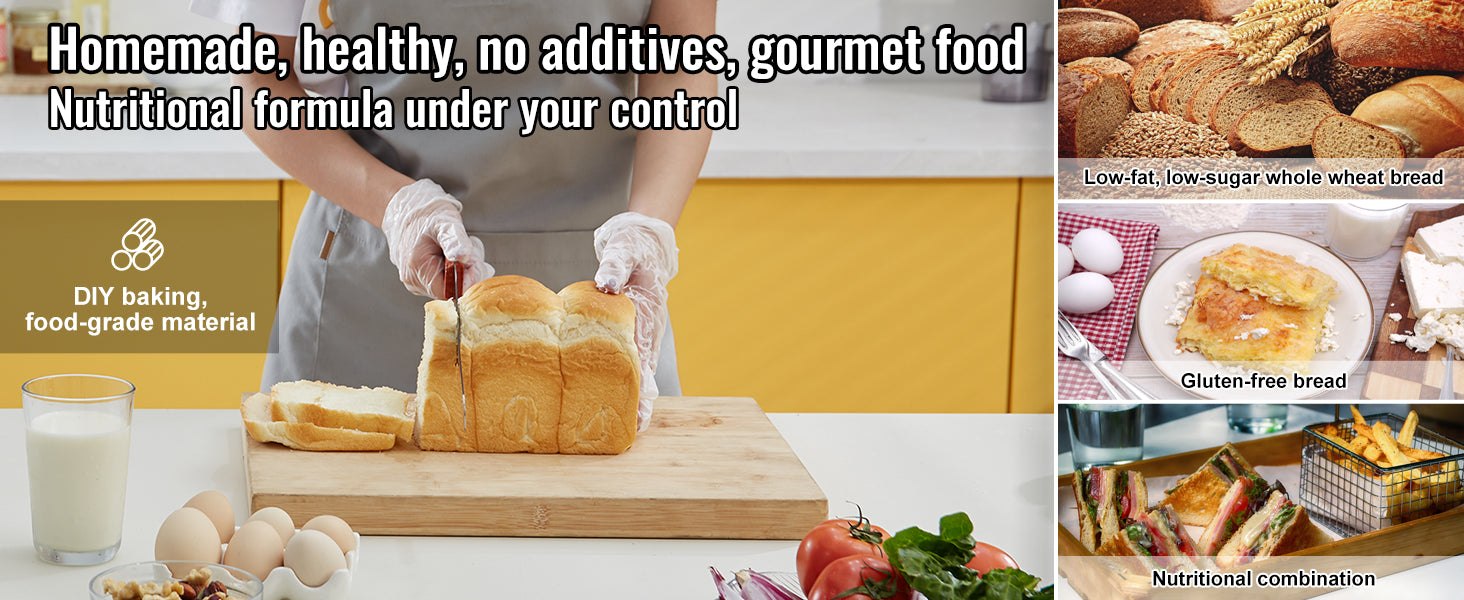 HOMEMADE BREAD!!! 2 LB Bread Maker 15-in-1 Dough Machine Nonstick