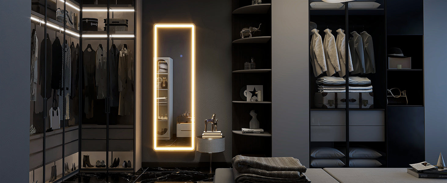 63"x20" Full Length Mirror with Lights,LED Mirror