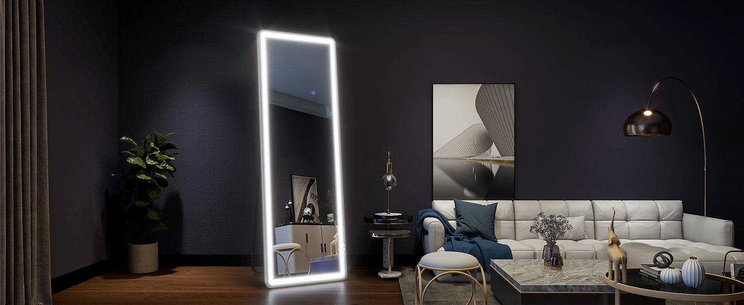63"x20" Full Length Mirror with Lights,LED Mirror