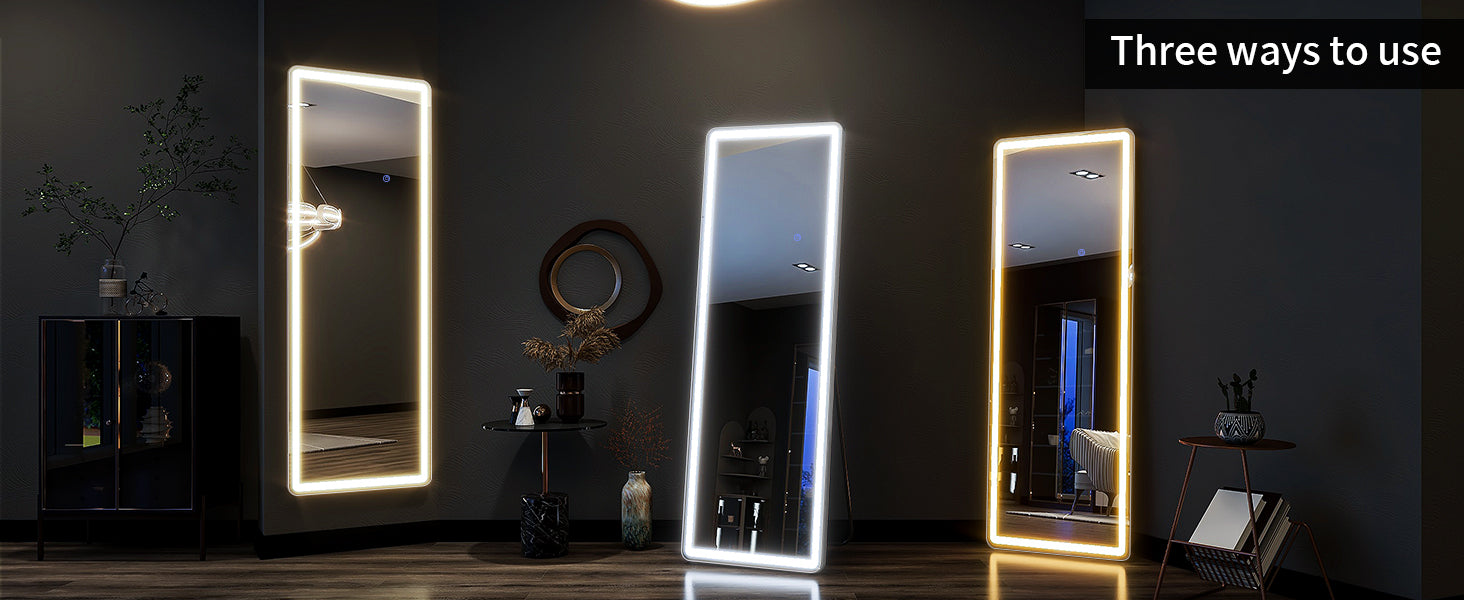 63"x20" Full Length Mirror with Lights,LED Mirror