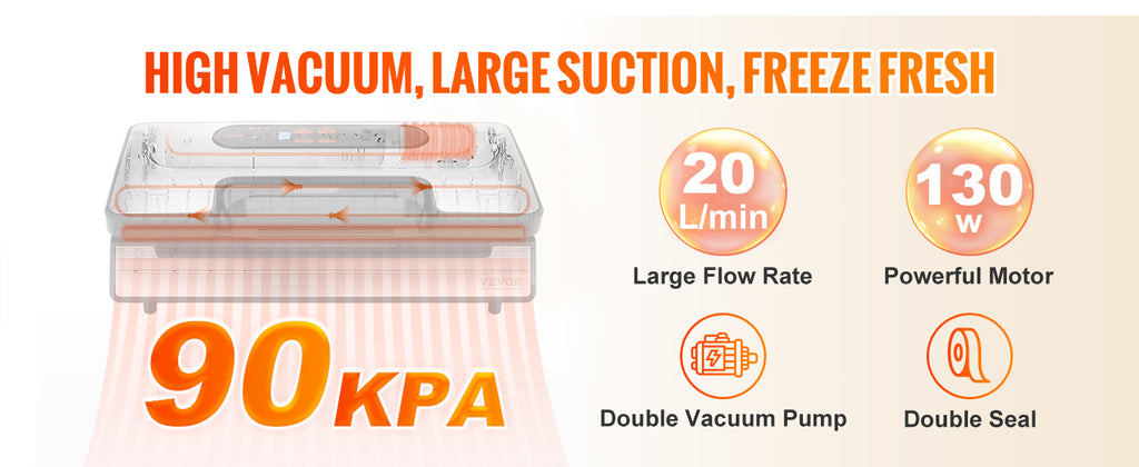 Vacuum Sealer Food Packaging Machine  130W