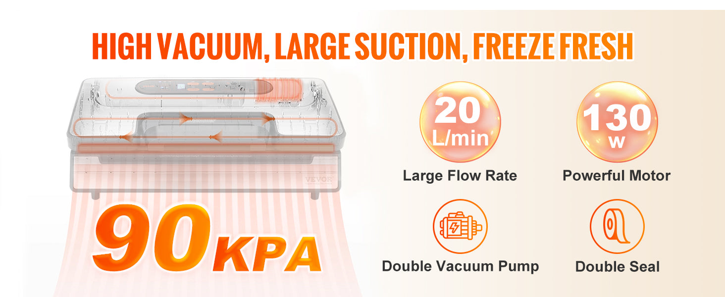 Vacuum Sealer Food Packaging Machine  130W