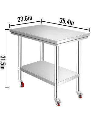 Stainless Steel Kitchen Worktable shelves Commercial Work Bench Table