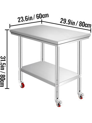 Stainless Steel Kitchen Worktable shelves Commercial Work Bench Table